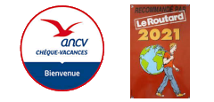 Logo ANCV et Le routard 2021